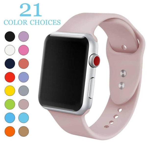 Soft Silicone Replacement Sport Band For 38mm Apple Watch Series1 2 42mm Wrist Bracelet Strap For iWatch Sports Edition