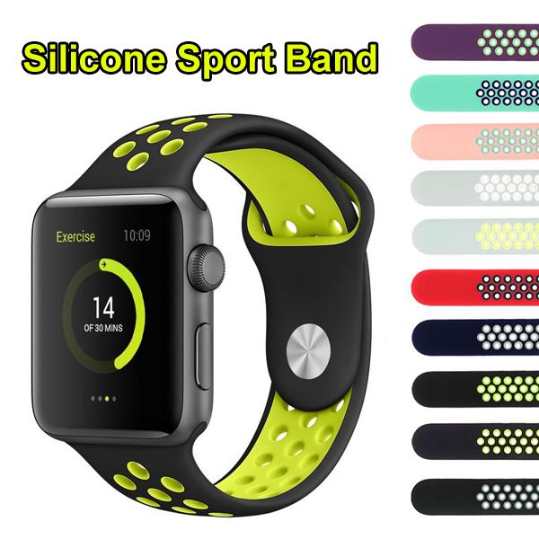 Soft Silicone Sport Band For Apple Watch Series 1 2 3 Replacement Strap for Apple iWatch Sport Watch Strap