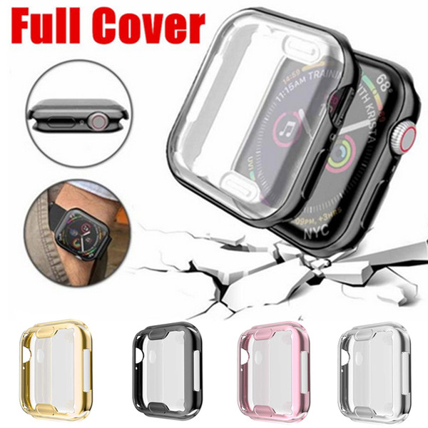 360 Degree Slim Watch Cover for Apple Watch 3/2/1 42MM 38MM Case Soft Clear TPU Screen Protector for iWatch 4 44MM 40MM