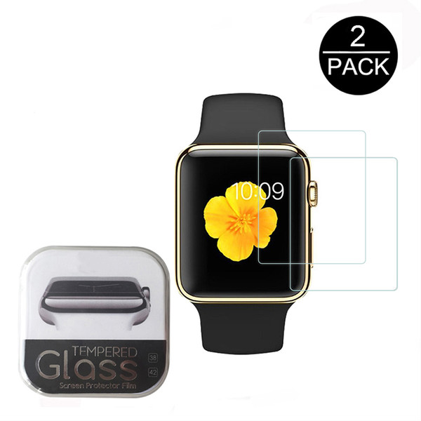 2PACK 0.3mm 2.5D Tempered Glass Screen Protector Smart watch 38mm 42mm Screen Film For Apple Watch Series1 / Series 2 / Series 3