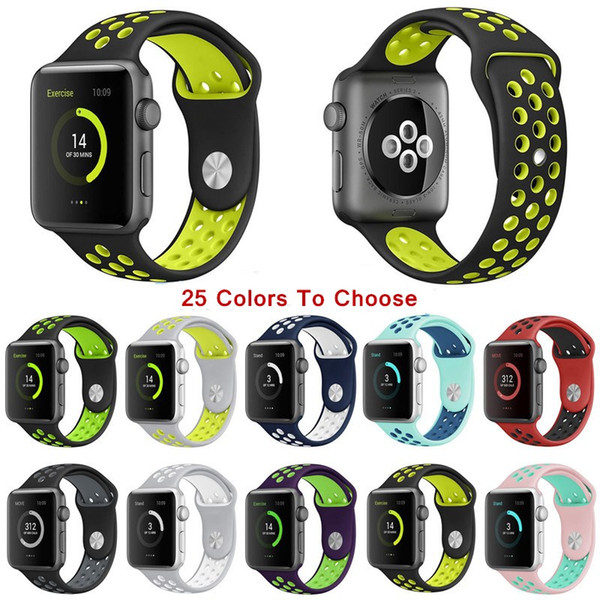 Colorfull Sports Silicone Strap For Apple Watch iWatch Series 1 2 3 wristband Strap 38MM 42MM