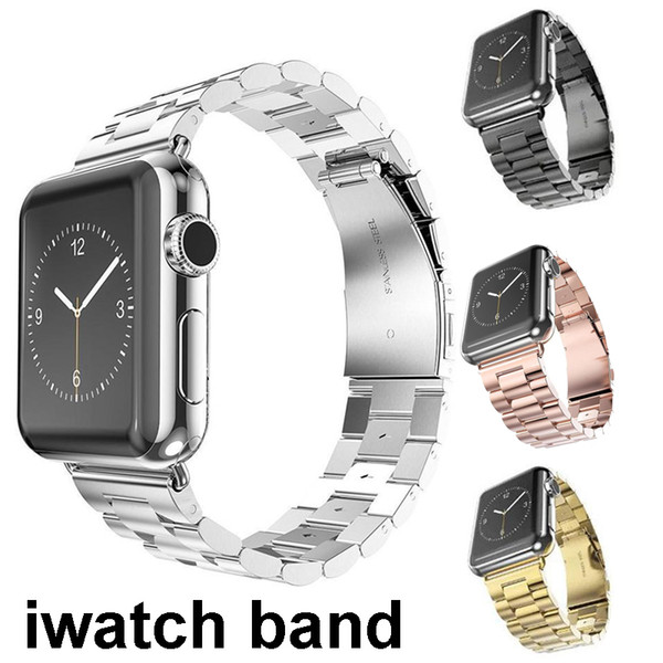 Stainless Steel Band Strap For iWatch series 4 3 1/2 Apple Watch Metal Bracelet Link for Men Women Watchbands Wrist 38mm 42mm 40mm 44mm