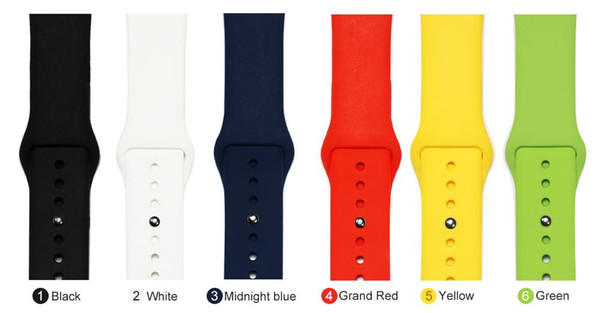 Wholesale Soft Silicone Replacement Sport Band For Apple Watch Series 1/2/3 42mm 38mm Wrist Bracelet Strap for iWatch Sportsbands