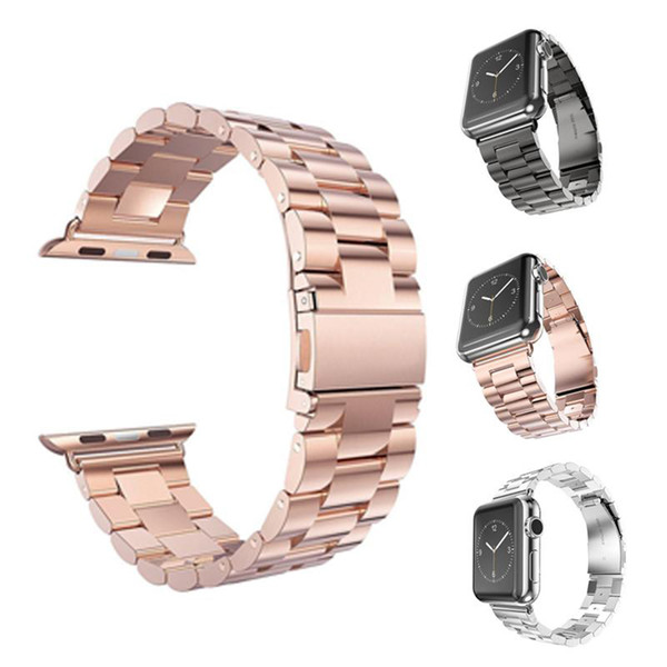 Stainless Steel Watchbands Wrist For Iwatch Apple Men Watch Band Strap Women Bracelet Accessories Sport 38mm 42mm With Adapter 60pcs