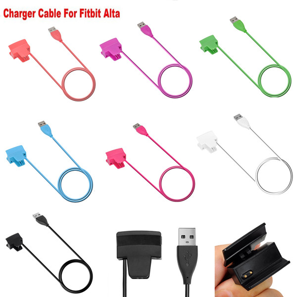 Fitbit Alta Charger Color USB Charger Replacement Charging Charger Cable Cord for Fitbit Alta Smart Fitness Tracker 30cm No Reset Function