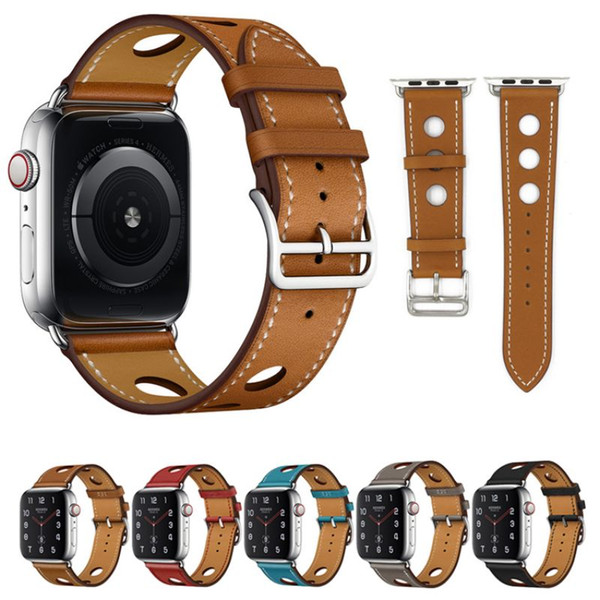 Leather watch bands Compatible Apple Watch Series 1 2 3 4 38mm 40mm 42mm 44mm iWatch Band