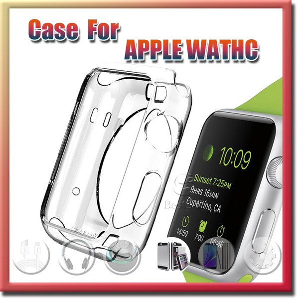 2015 TPU Case For Apple Watch Crystal Clear TPU Soft Cover For Apple Watch 38mm 42mm iwatch 150 pcs free DHL shipping