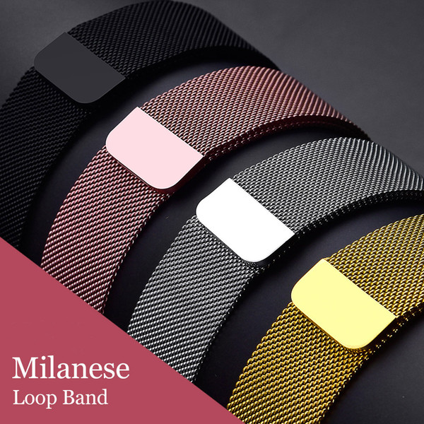 Pulsera Deporte Pulsera Milanese Loop Magnético Banda de Reloj Para Apple Watch Bandas Metal Acero inoxidable Correa Correa de Reloj Reempla