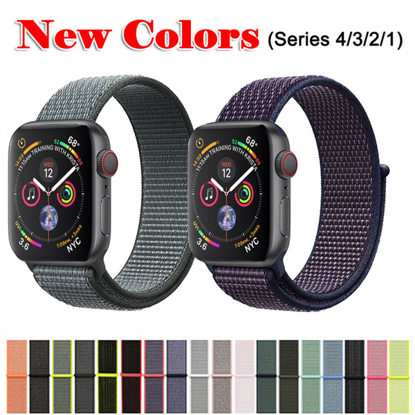 Band For Apple Watch Series 3/2/1 38MM 42MM Nylon Soft Breathable Replacement Strap Sport Loop for iwatch series 4 40MM 44MM