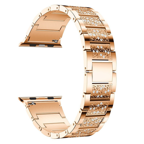 For Apple Watch Band,Crystal Rhinestone Diamond Watch Band Luxury Stainless Steel Bracelet Jewelry Strap Watch Bands for Apple iWatch 3