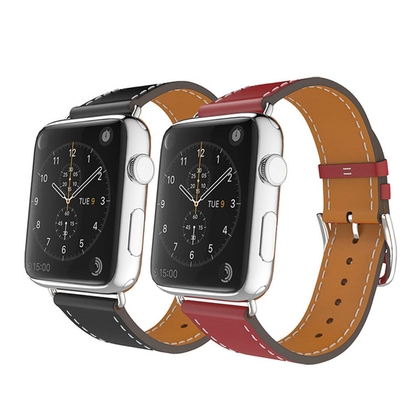 For apple watch bands Series 4/3/2/1 high quality leather iwatch wrist strap Bracelet 38mm 40mm 42mm 44mm