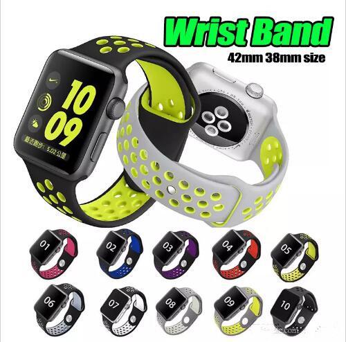 2019 38 42mm 40mm 44mm Sport Silicone More Hole Loops Straps Bands Watchband For Apple Watch iWatch Series 1 2 3 4 Strap Band Wrist Bracelet