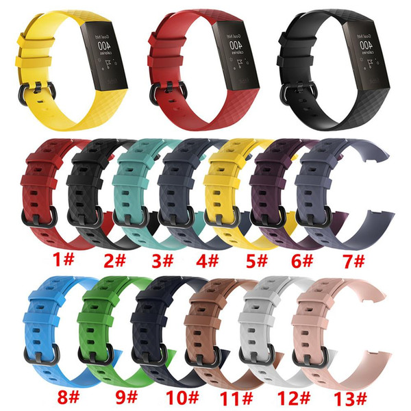 Silicone Watch Band Strap for Fitbit Charge 3 Fitness Activity Tracker Smartwatch Replacement Sports Wrist Band Strap