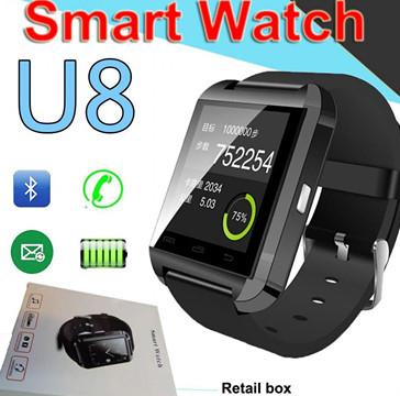 Bluetooth U8 Smartwatch Wrist Watches Touch Screen For iPhone 7 Samsung S8 Android Phone Sleeping Monitor Smart Watch With Retail Package