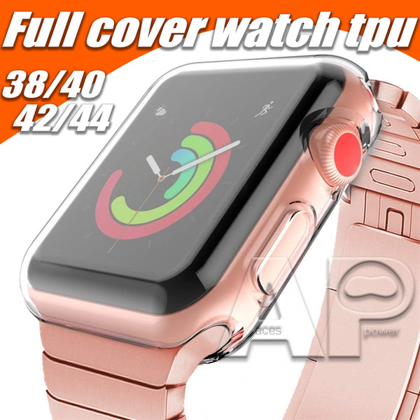 For iWatch 4 Case 40mm 44mm 38mm 42mm Clear Soft TPU Cover Series 1 2 3 Screen Protector For Apple Watch 4