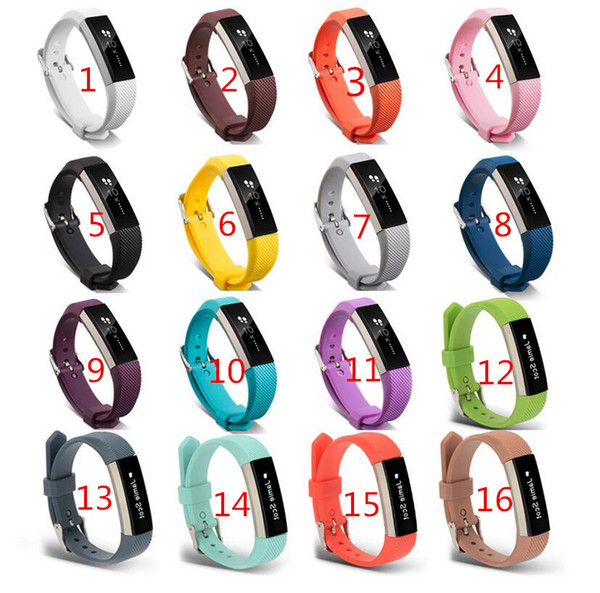 New Replacement Wrist Band Wristband Silicon silicone Strap For Fitbit Alta HR Smart watch Bracelet 16 color Clasp Smart acccessories