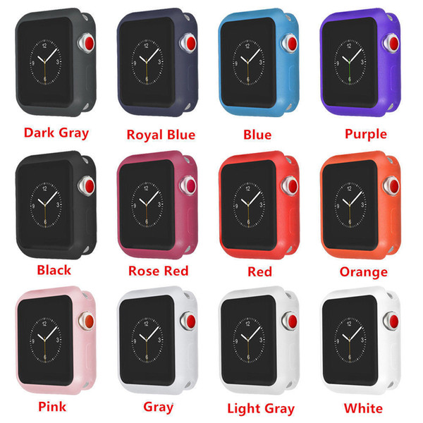 For Apple Watch iWatch Thin Silicone Case Cover Protector 38mm 42mm Series 1 2 3