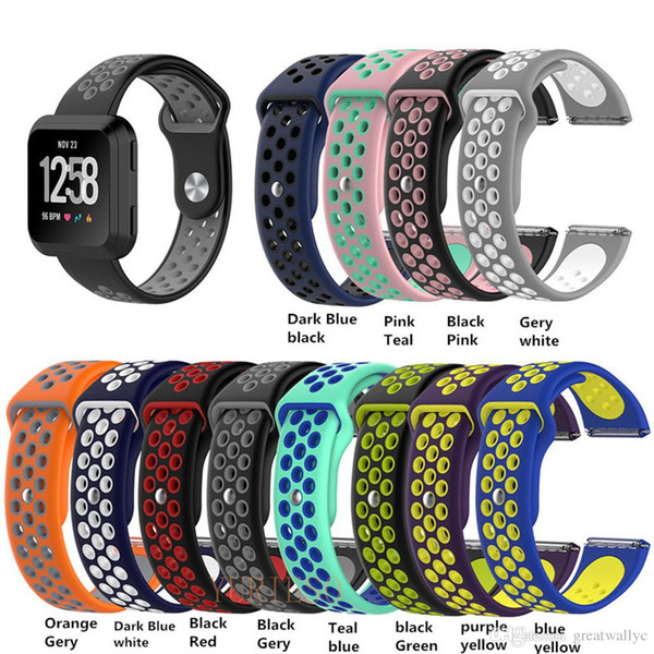 Colorful Watch Band Fitbit Versa Replacement With Ventilation Holes Soft Silicone Sports Strap For Fitbit Versa belt VS Apple Watch Band