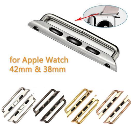 For apple watch band bands smart watch 1 pair 2 pcs Screw Clasp Buckle Adapter With for Apple Watch 38mm 42mm Band Connector