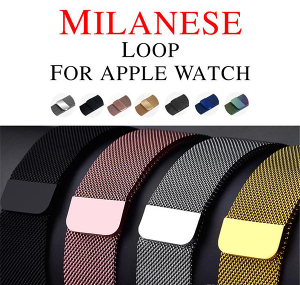 Milanese Loop Band for Apple watch 42mm/38mm Stainless Steel Belt Magnetic adjustable Bracelet Replacement Strap for iwatch Series 3/2/1