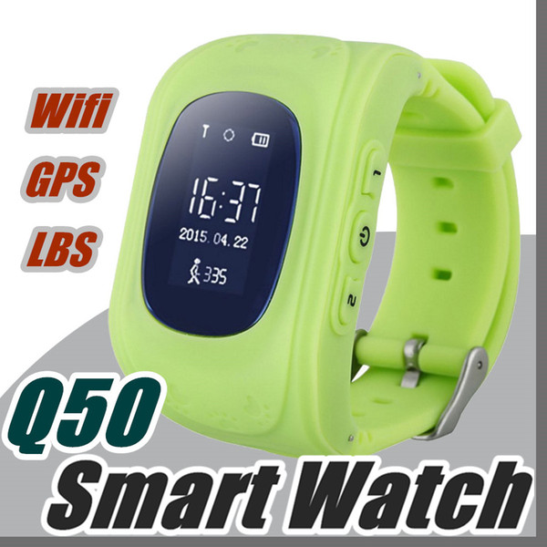 Q50 Kids Smart Watch GPS LBS Double Location Safe Children Watch Activity Tracker SOS Card for Android and IOS O-BS