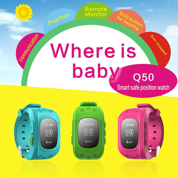 Q50 Children's Watch Smart Watch Mobile Phone Bluetooth Talk Electronic Gps Anti-lost Phone Watch with Petail Package