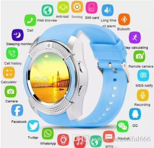 Smart Watch Bluetooth Smartwatch with Camera Touch Screen SIM Card Slot, Waterproof Phones Smart Wrist Watch Sports Fitness Compatib