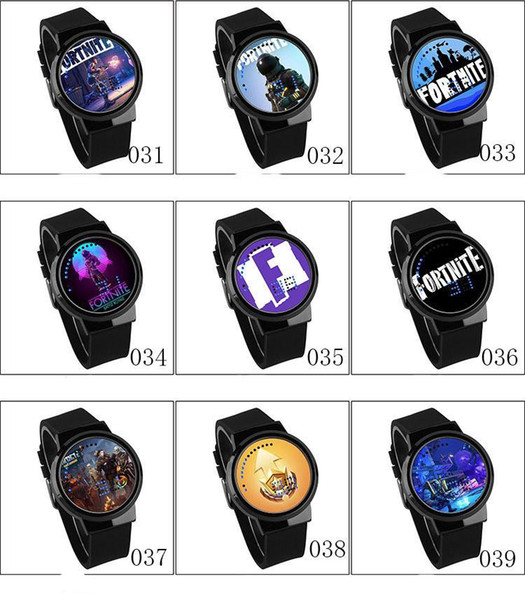 63 Styles 2018 Famous Fortnite Battle Royale watch teenager cartoon wrist watch Electronic watches party gift free shipping