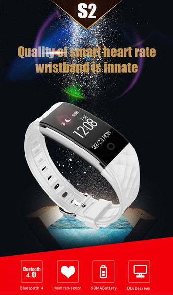 S2 Smart Band Touch Screen Waterproof Heart Rate Monitor Fitness Tracker Sport Wristband with Sleep Monitor Pedometer for Android iOS phone