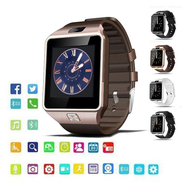 Q18 GT08 DZ09 Smart Watch Bluetooth Smartwatch Wristwatch With Camera Support TF SIM Card For IOS iPhone Android With Retail Box