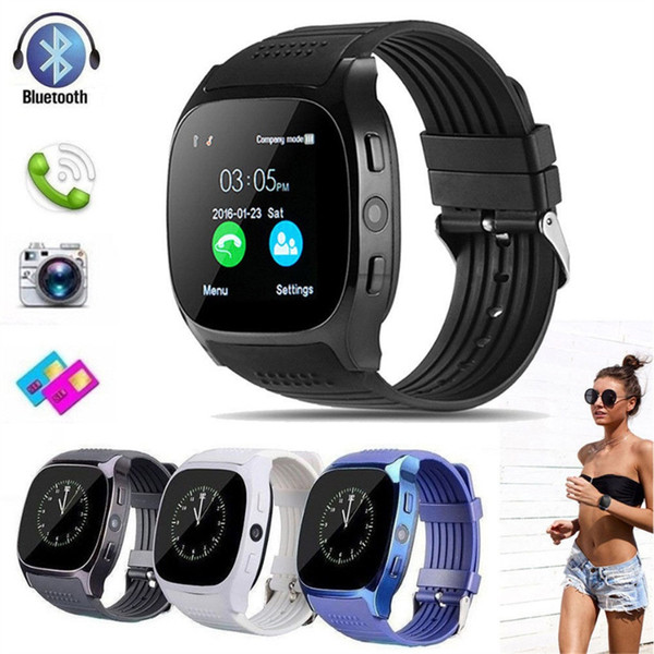 T8 Bluetooth Smart Watch with Camera Facebook Whatsapp Support SIM TF Card Call Sport Smartwatch for IOS Android Smart Phone