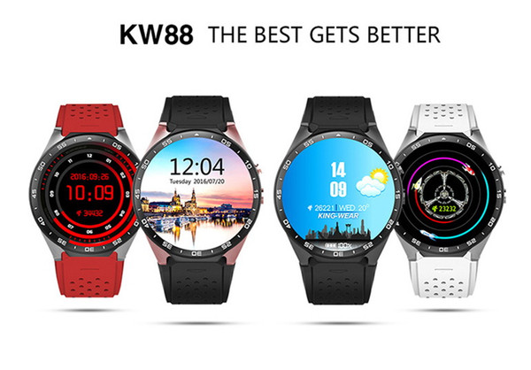 Smart Watch Kw88 android 5.1 OS electronics android 1.39 inch mtk6580 SmartWatch phone support 3G wifi nano SIM WCDMA