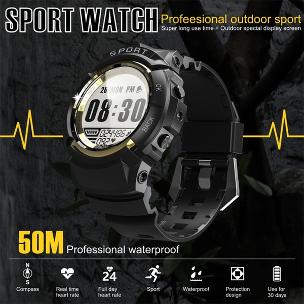 FANTEMO IP68 Waterproof Sport Smart Watch Dynamic Heart Rate Compass Stopwatch Alarm Clock Smartwatch for iOS Android