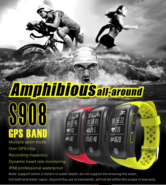 FANTEMO GPS Fitness Dynamic Heart Rate Smart Wristband IP68 Waterproof Smart Bracelet Tracker Watch for iPhone & Android