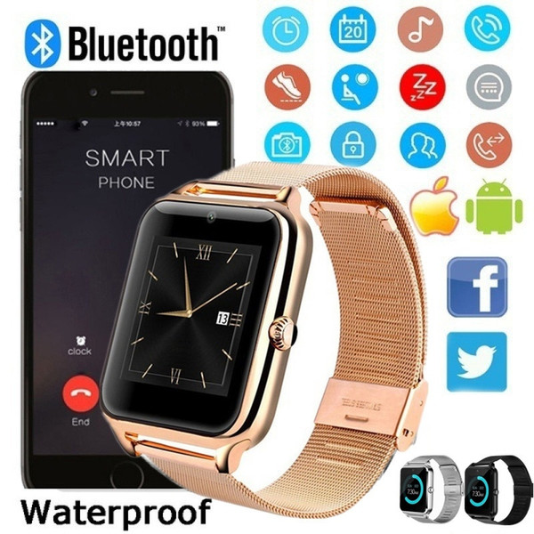 FANTEMO Smart
10000
 Watch Metal Clock With Sim Card Slot Push Message Bluetooth For Android IOS Phone Smartwatch