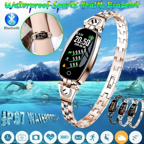 H8 Women Fashion Smart Bracelet Watch With Blood Pressure Heart Rate Sleep Monitor Pedometer Smartwatch APP connect Android IOS