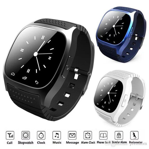 Smart Watch M26 Bluetooth Smartwatch LED Display Sports Wrist Watches Pedometer Alitmeter Snyc for iOS Android Smartphone U8