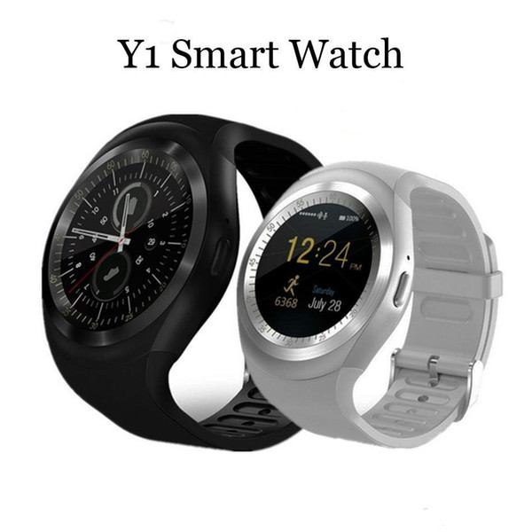 Y1 Bluetooth Smart Watch Wristband Bracelet with SIM Card Slot for android cellphones IPS Round Water Resistant with Retail Package