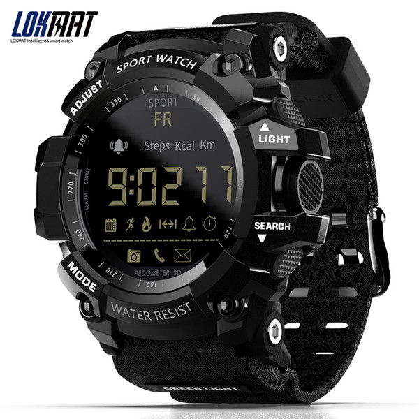 LOKMAT smart watch Bluetooth digital men's clock pedometer smart watch waterproof IP67 outdoor sports for ios Android mobile phone