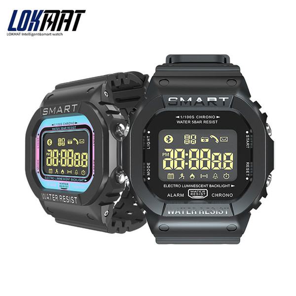 LOKMAT Bluetooth Smart Watch Men's Outdoor Sports Pedometer Waterproof Call Reminder Clock Digital SmartWatch for iOS Android Phone