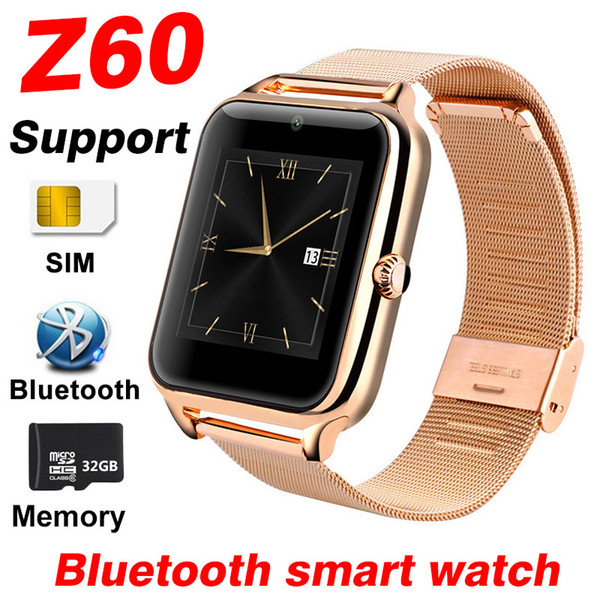 Z60 Smart Watch Men Women SIM Card Support 32GB TF Memory Bluetooth Clock Phone Watch Metal Fitness Bracelet A1 Y1 Smartwatch Kids Watches