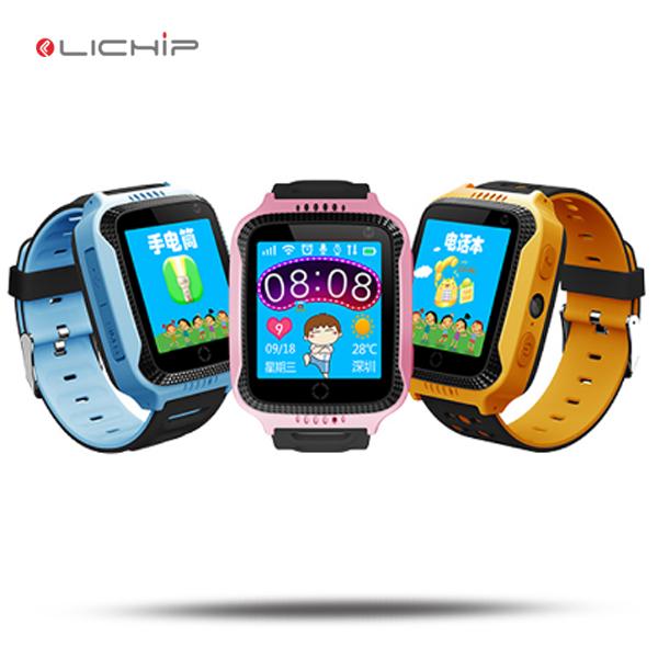 LICIHP L321 Kids GPS watch with sim card touch screen q529 q528 lamp light smart watch phone