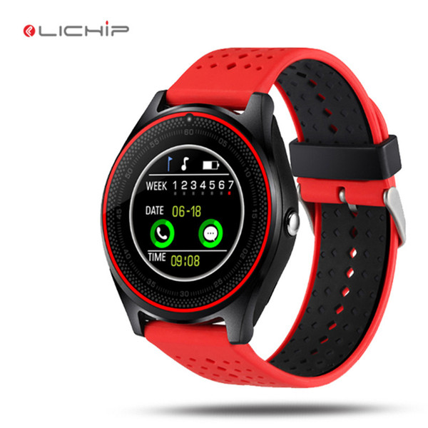 LICHIP Lv9 smart watches v9 relojes para hombre telephone with retails box round screen heart rate watch