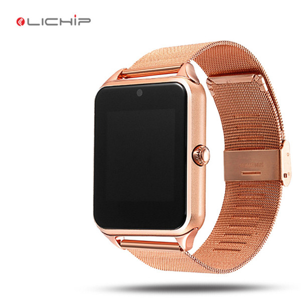 LICHIP LZ60 smartwatch montre intelligente relojes para hombre Montre de luxe gold metal band with retail box