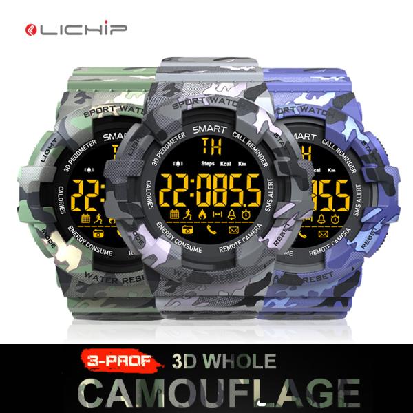 LICHIP LX16M smart watch sport waterproof 8-10 month long standby time camouflage smartwatch phone reloj inteligente