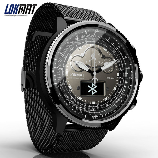 LOKMAT Bluetooth Smart Watch with Heart Rate Sleep Pedometer Information Push Multifunction Waterproof IP67 Smart Watch for Ios Android