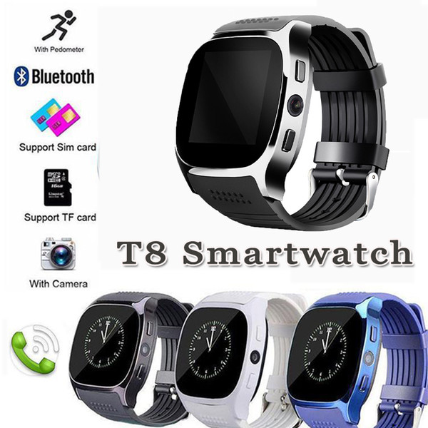 T8 Bluetooth Smart Watch Support SIM and TFcard Camera Sync Call Message Men Women Smartwatch For Android iPhone