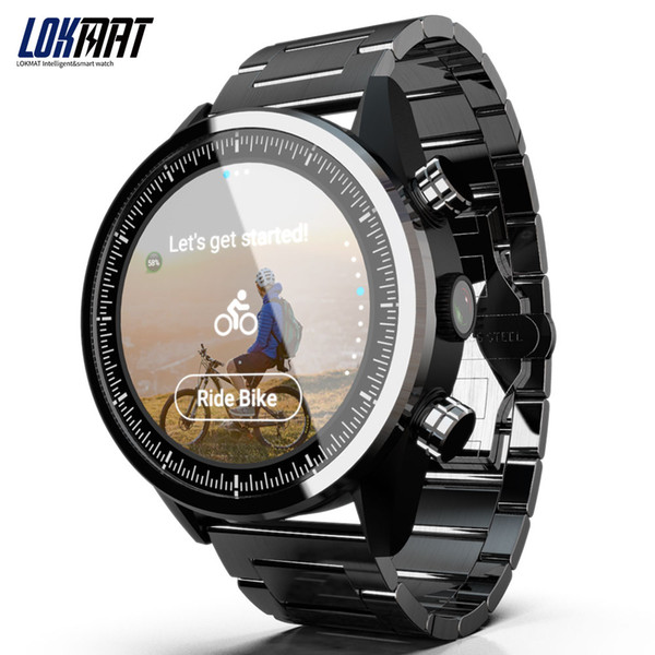 LOKMAT Wholesale 2019 WIFI Android Phone Bluetooth GPS Sport Mens Smartwatch for Smart Watch 4G Android