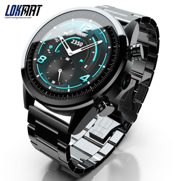 LOKMAT 5 MP Dual Camera Smartwatch with 9 Sports Modes Dual GPS positioning system Bluetooth Sport Watch for iOS and Android