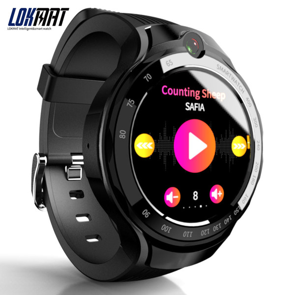 LOKMAT Smart Watch Lok02 4G Smart watch Android 7.1 MTK6739 1GB+16GB Dual camera Heart Rate Tracker GPS for Men